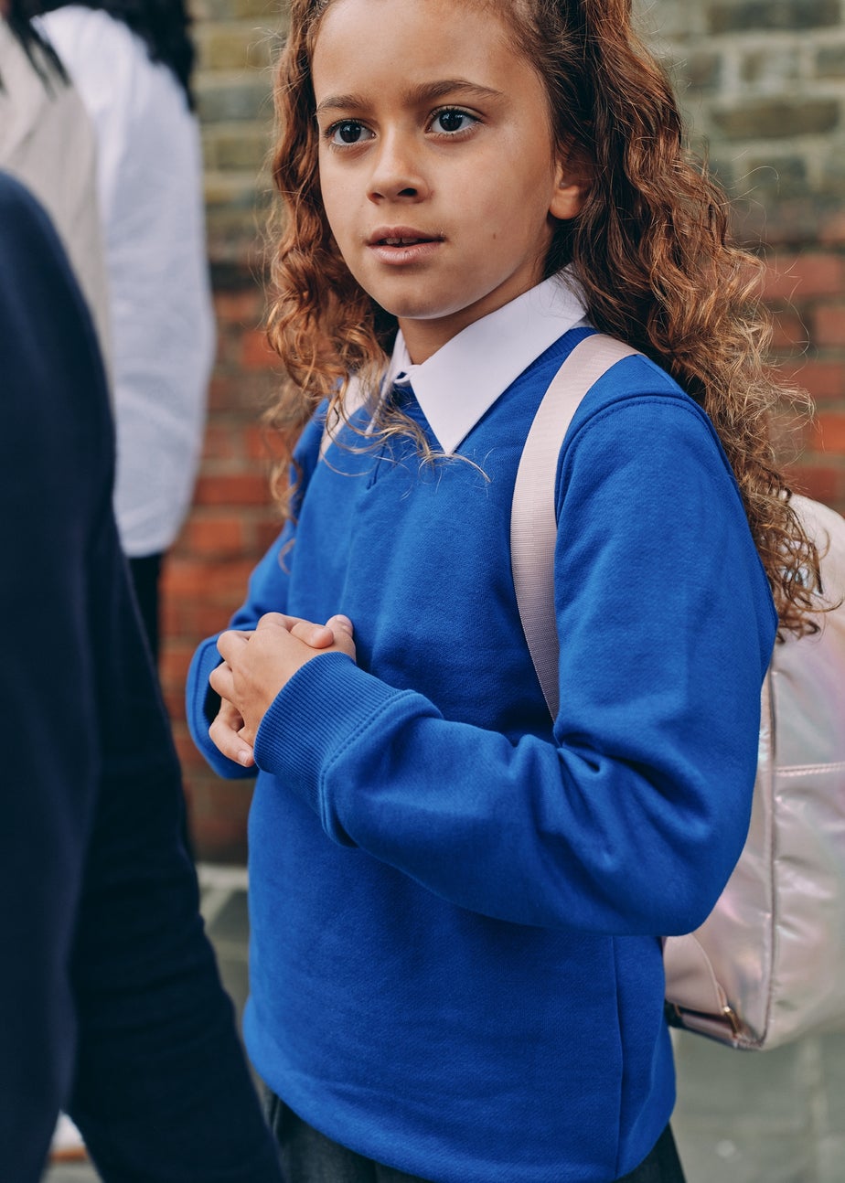 Kids 2 Pack Royal Blue Crew Neck Sweatshirt (3-13yrs)