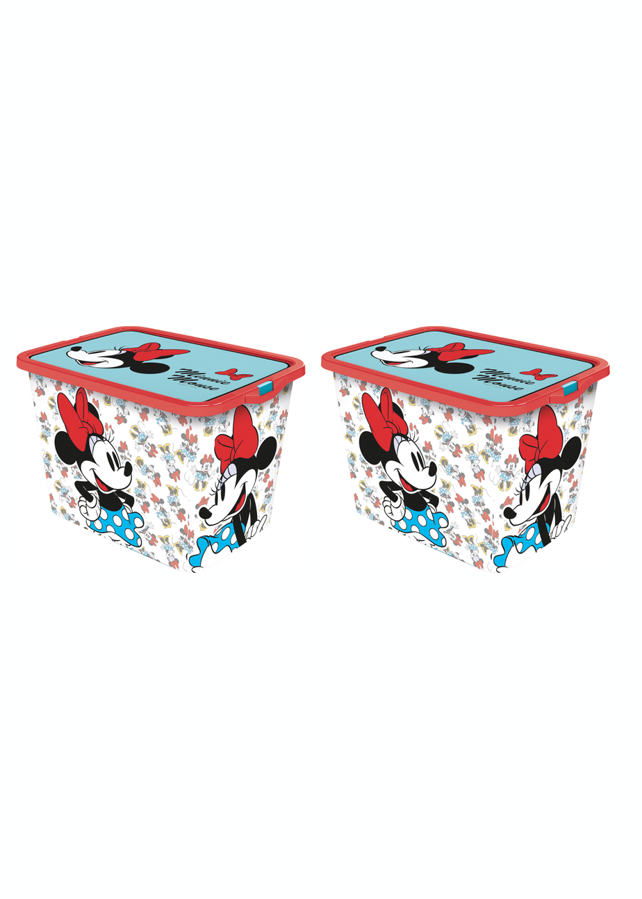 Minnie Mouse Storage Boxes 23L - Set of 2