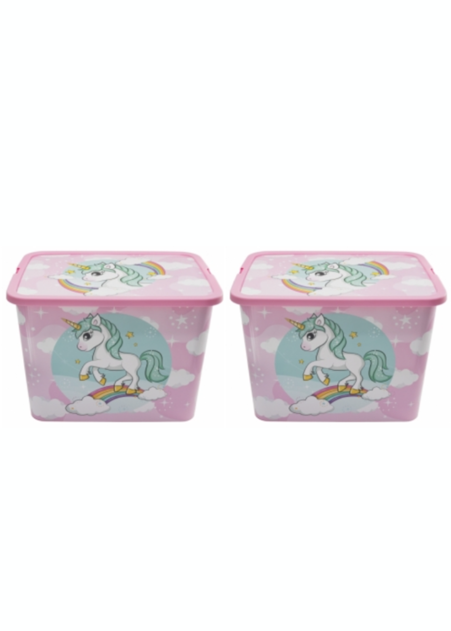 Stor Unicorn Storage Box 23L - Set of 2