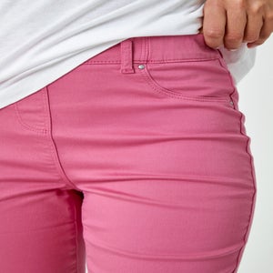 Roman Pink Cropped Stretch Denim Jegging