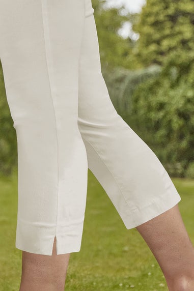 Roman Ivory Cropped Stretch Trouser Capri Summer Leggings 3/4 Pedal Pushers