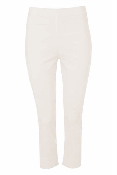 Roman Ivory Cropped Stretch Trouser Capri Summer Leggings 3/4 Pedal Pushers