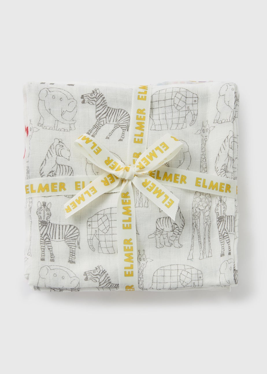 Elmer 3 Pack Baby Cream Muslin Cloths