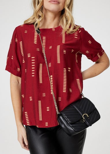 Izabel London Red Printed Blouse