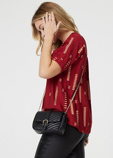 Izabel London Red Printed Blouse