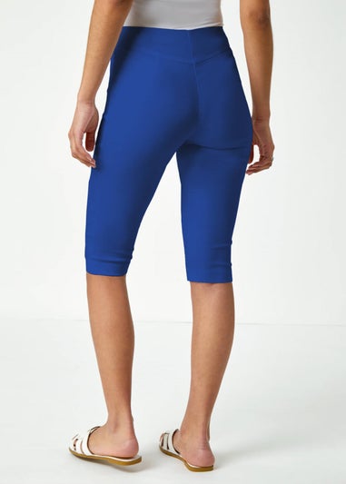 Roman Royal Blue Knee Length Stretch Shorts