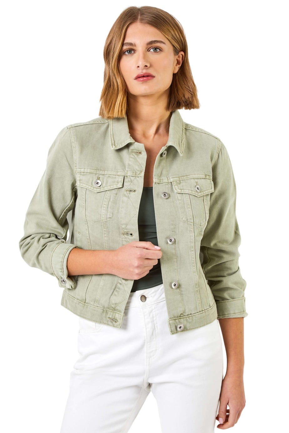 Roman Sage Classic Cotton Denim Jacket