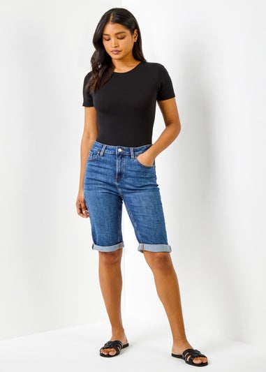 Roman Denim Essential Stretch Knee Length Shorts