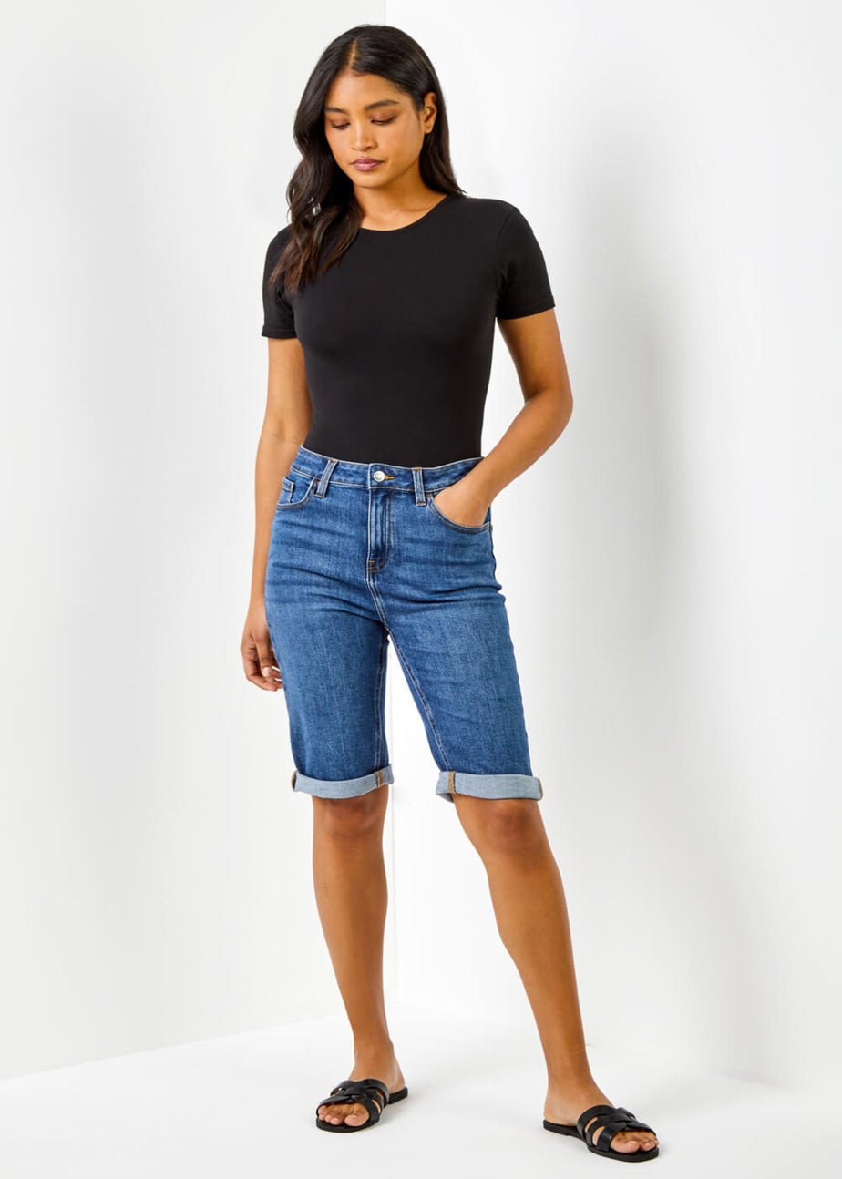 Roman Denim Essential Stretch Knee Length Shorts