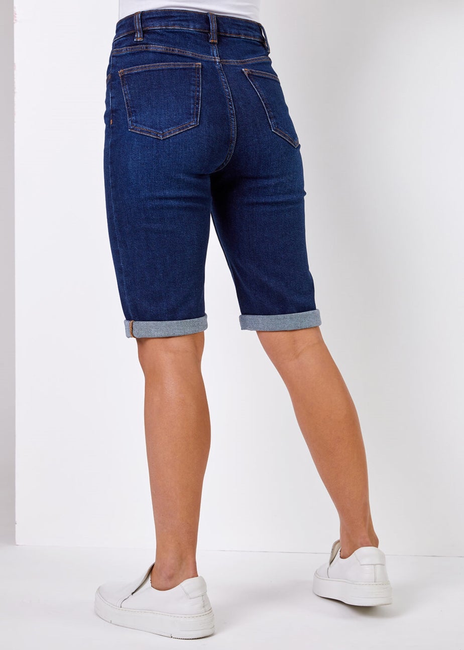 Roman Indigo Essential Stretch Knee Length Shorts