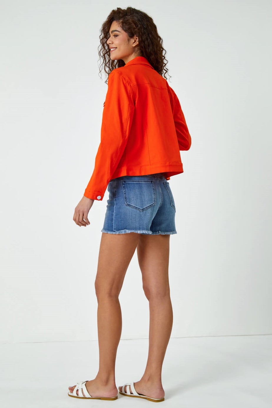 Roman Orange Stretch Pocket Detail Jacket