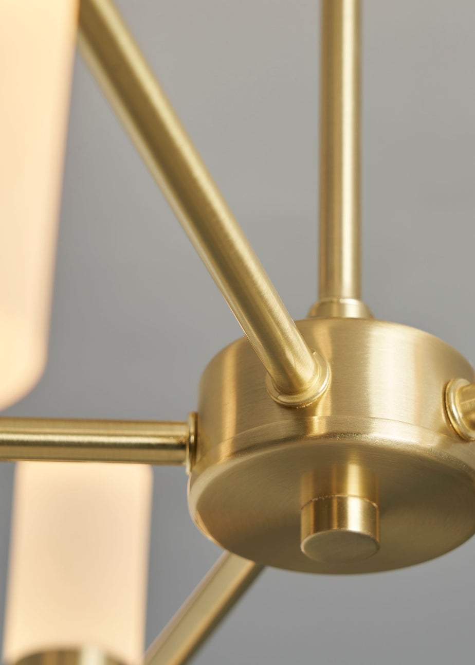 BHS Lois 10 Light Semi Flush LED Satin Brass (35cm x 43cm)