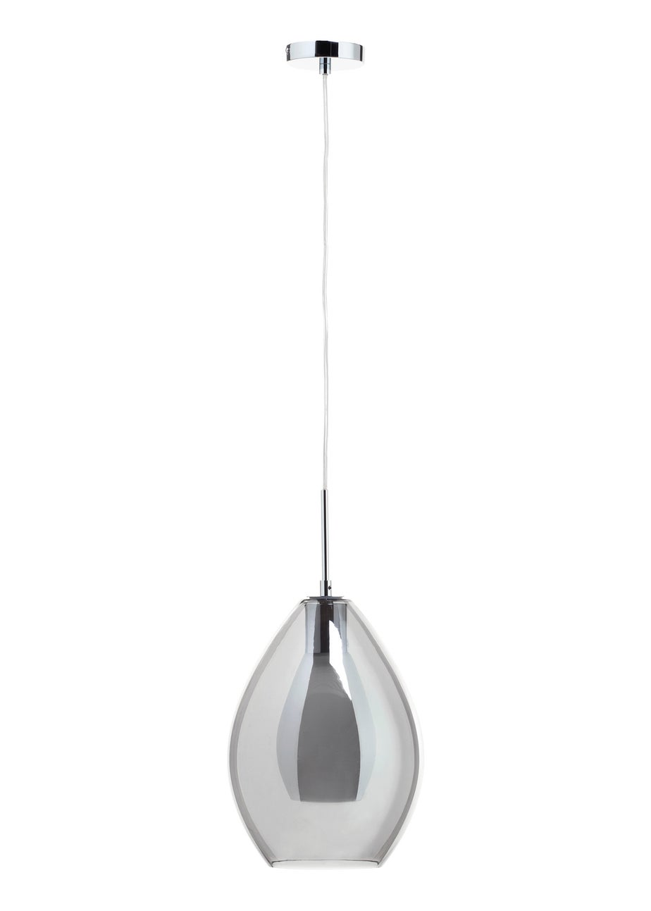 BHS Carmella Pendant Chrome (Adjustable 51-103cm x 25cm)