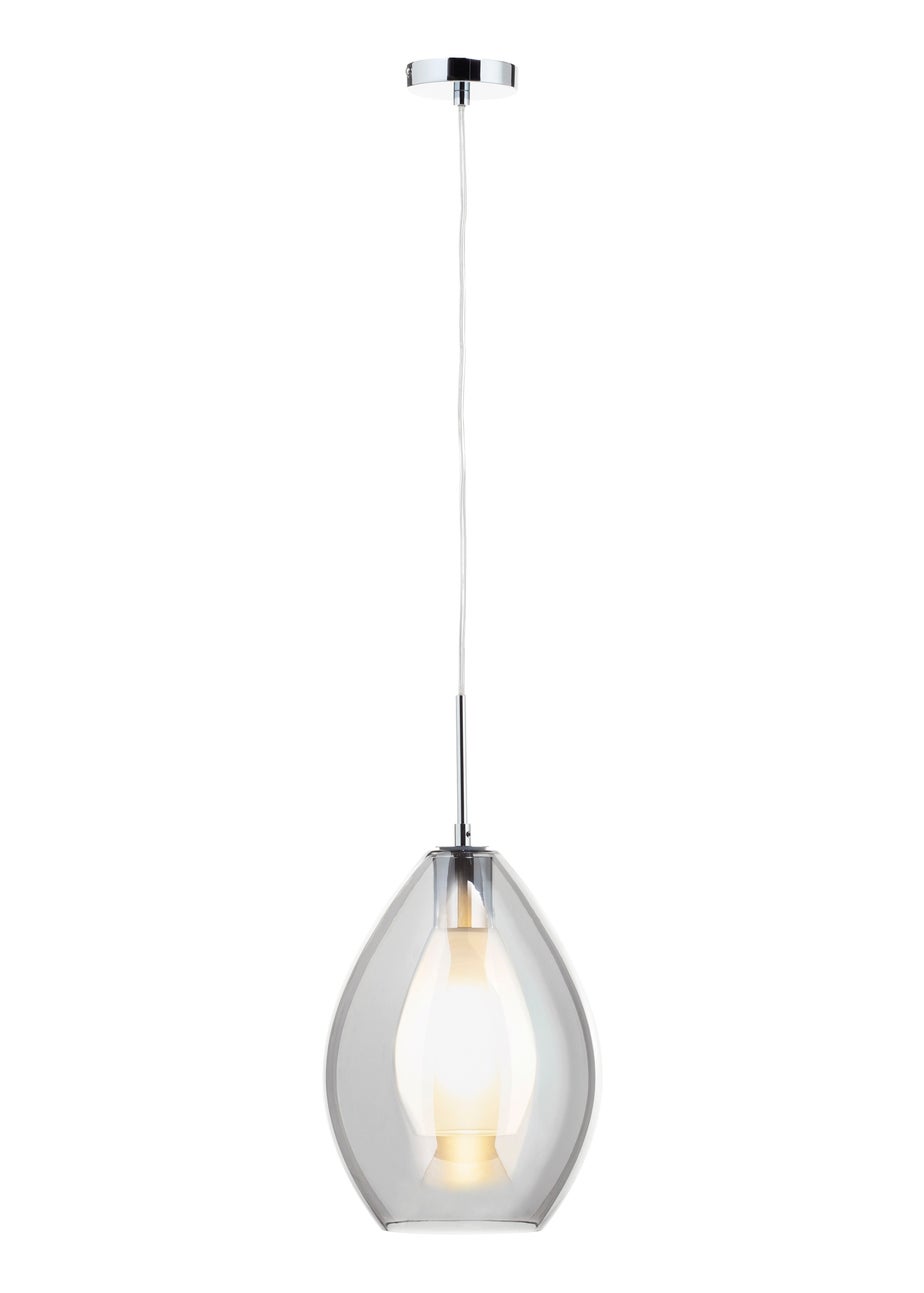 BHS Carmella Pendant Chrome (Adjustable 51-103cm x 25cm)