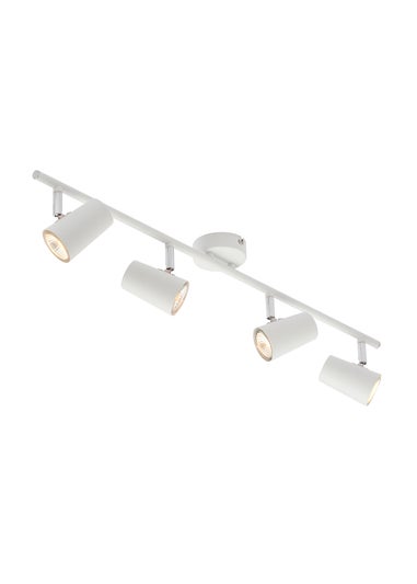 BHS Harv Adjustable 4 Spotlight Ceiling Bar White (13cm x 78cm)