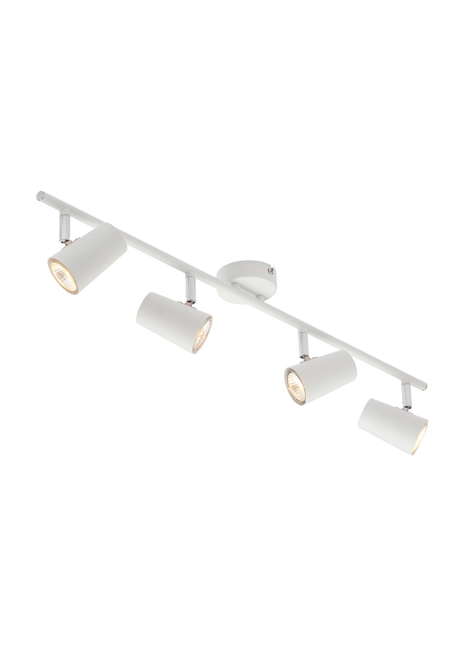 BHS Harv Adjustable 4 Spotlight Ceiling Bar White (13cm x 78cm)