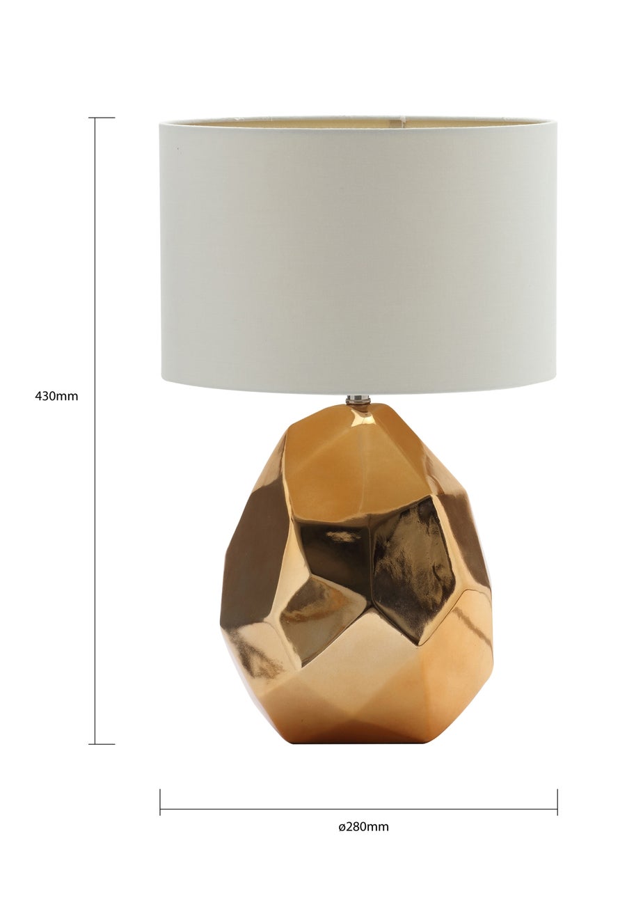 BHS Nugget Table Lamp Gold (43cm x 28cm)
