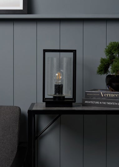 BHS Hardy Table Lamp Matt Black (27cm x 16cm)