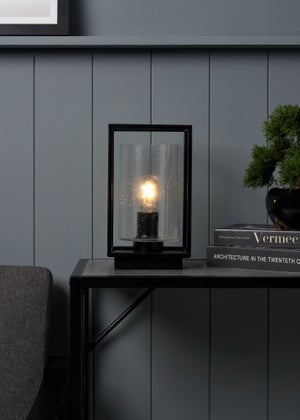 BHS Hardy Table Lamp Matt Black (27cm x 16cm)