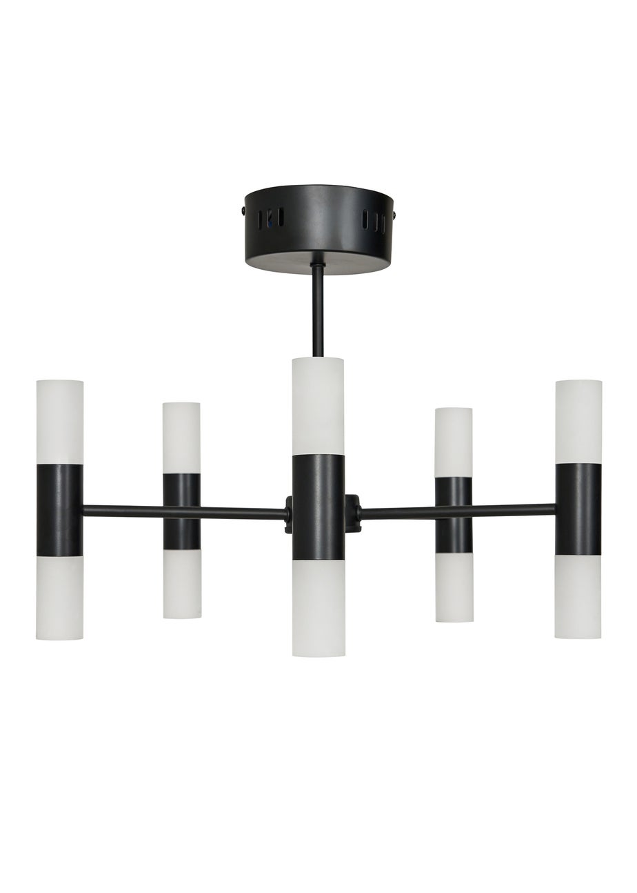 BHS Lois 10 Light Semi Flush LED Black (35cm x 43cm)