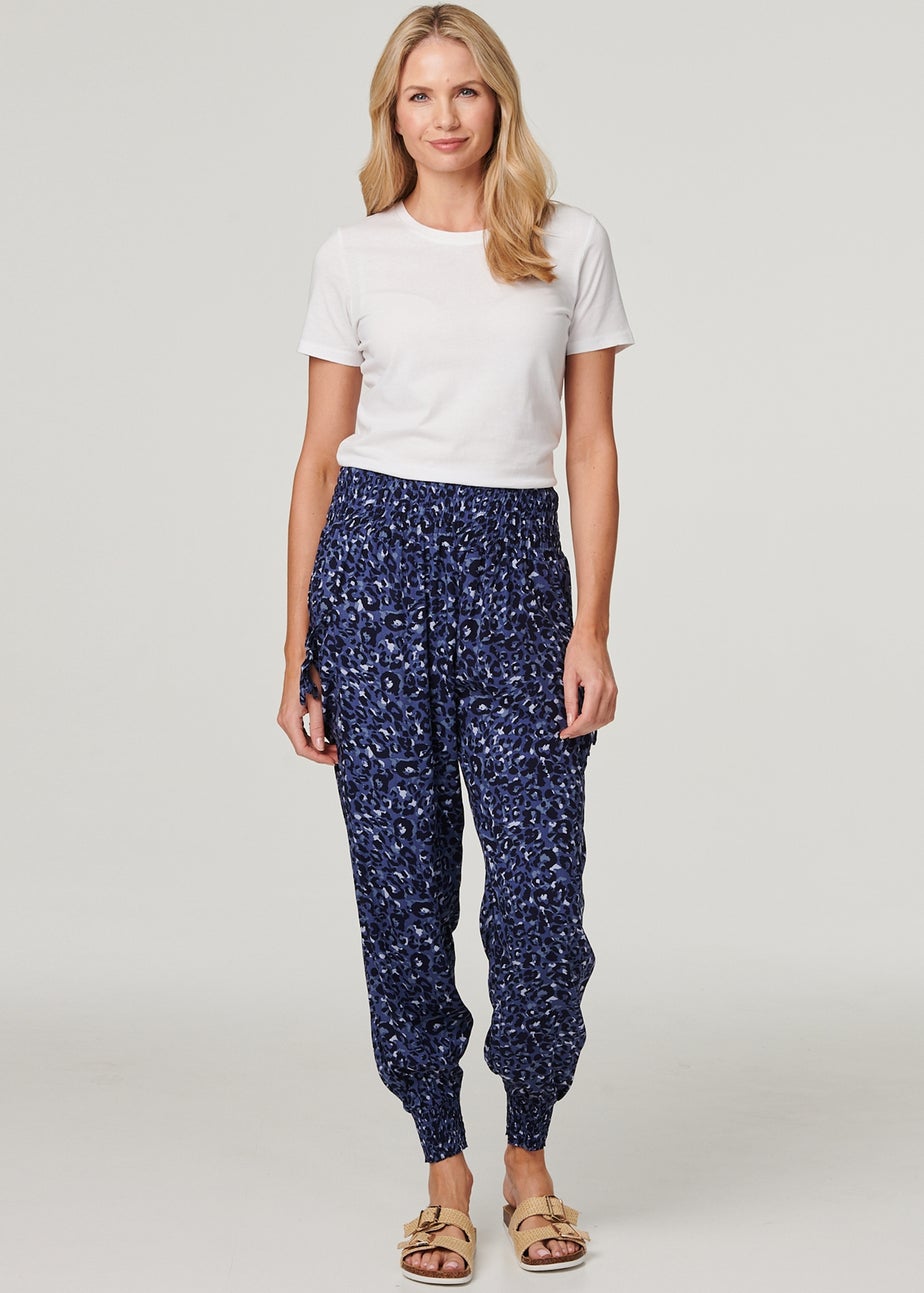 Izabel London Animal Print Pocket Detail Pants