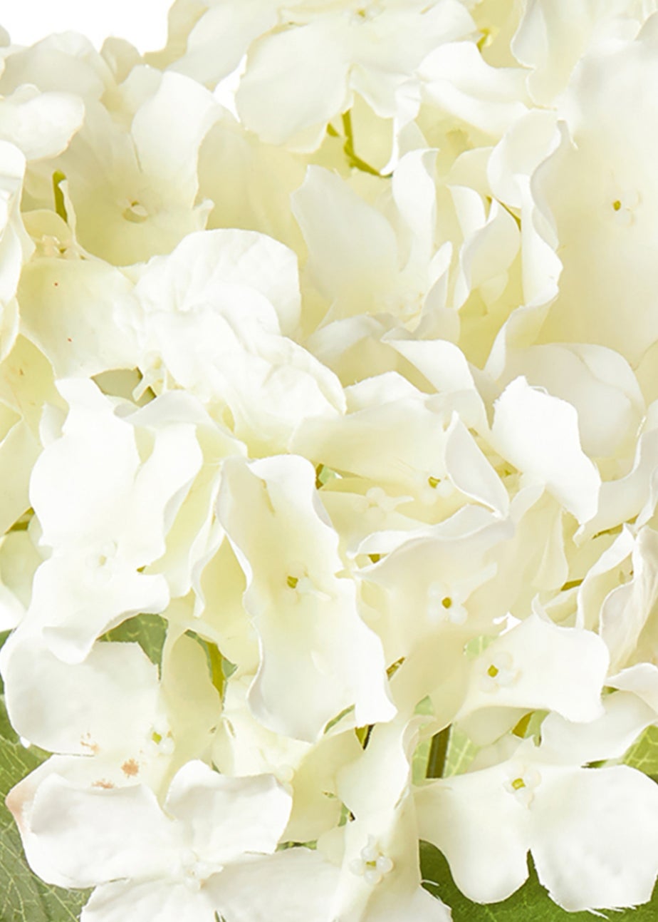 Premier Decorations Potted White Hydrangea Artificial Flower 39cm