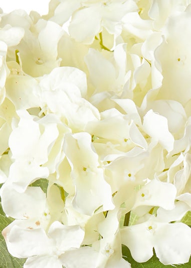 Premier Decorations Potted White Hydrangea Artificial Flower 39cm