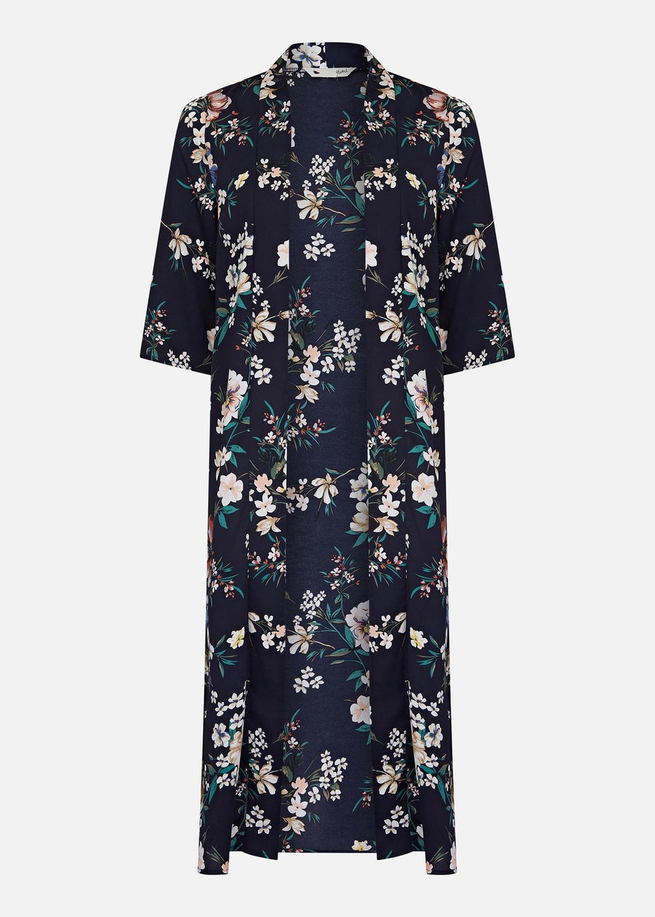 Yumi Navy Floral Kimono