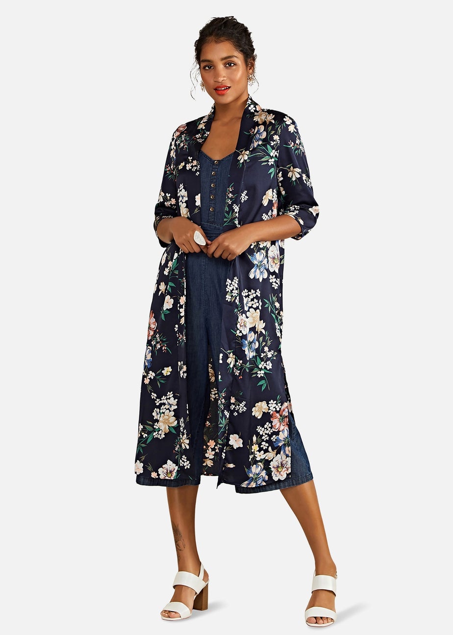 Yumi Navy Floral Kimono