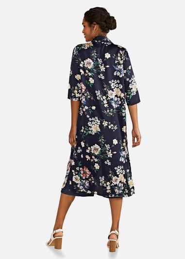 Yumi Navy Floral Kimono