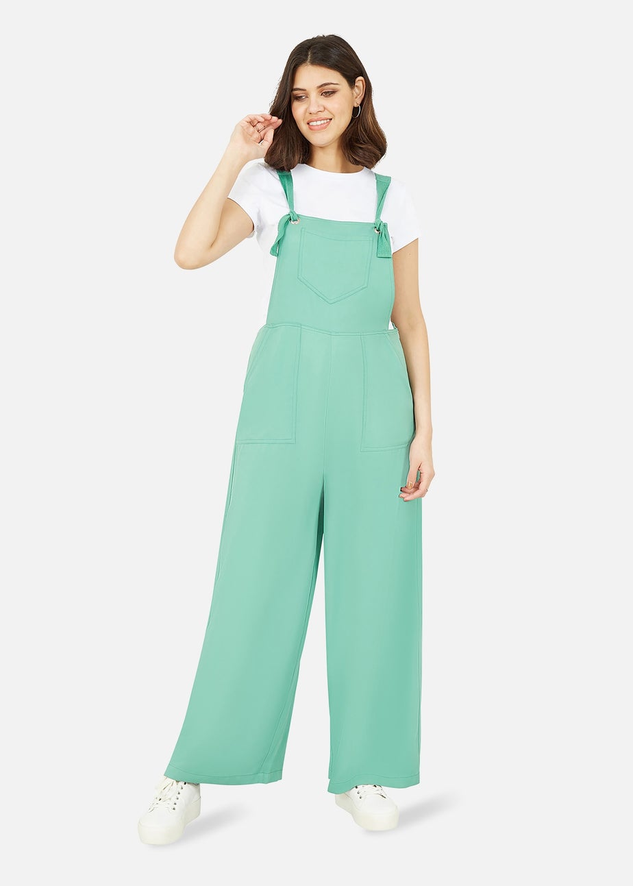 Yumi Mint Green Pocket Dungarees