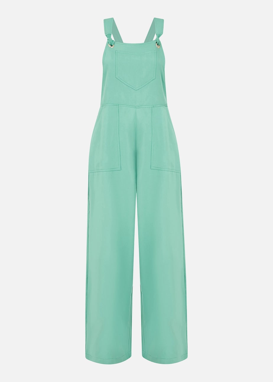 Yumi Mint Green Pocket Dungarees