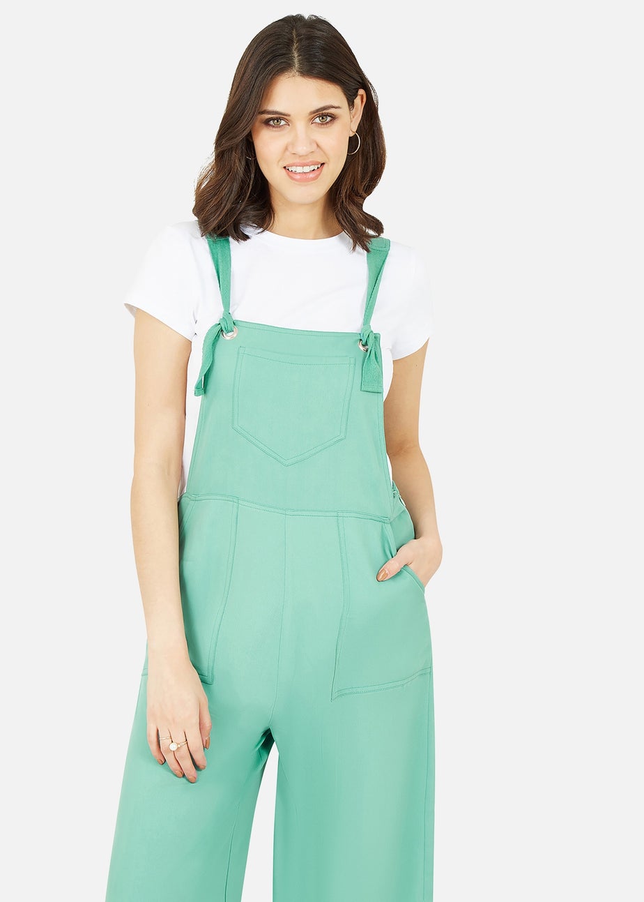 Yumi Mint Green Pocket Dungarees