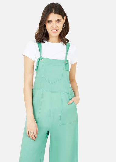 Yumi Mint Green Pocket Dungarees