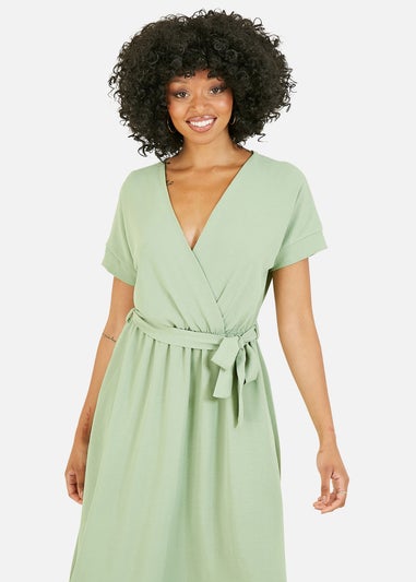 Mela Wrap Front Maxi Dress