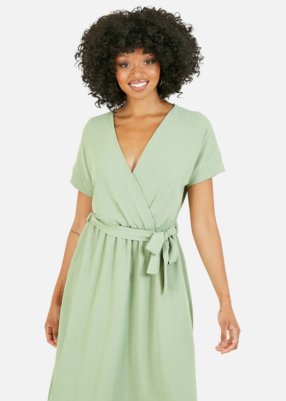 Mela Wrap Front Maxi Dress