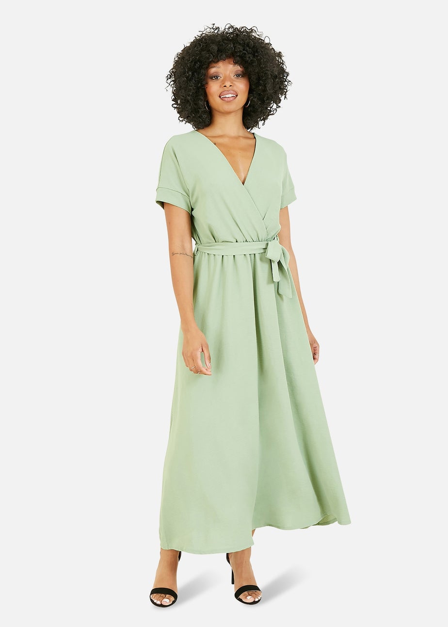 Mela Wrap Front Maxi Dress