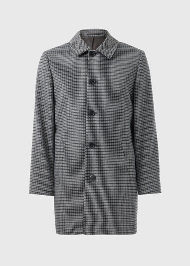 Taylor & Wright Grey Check Overcoat