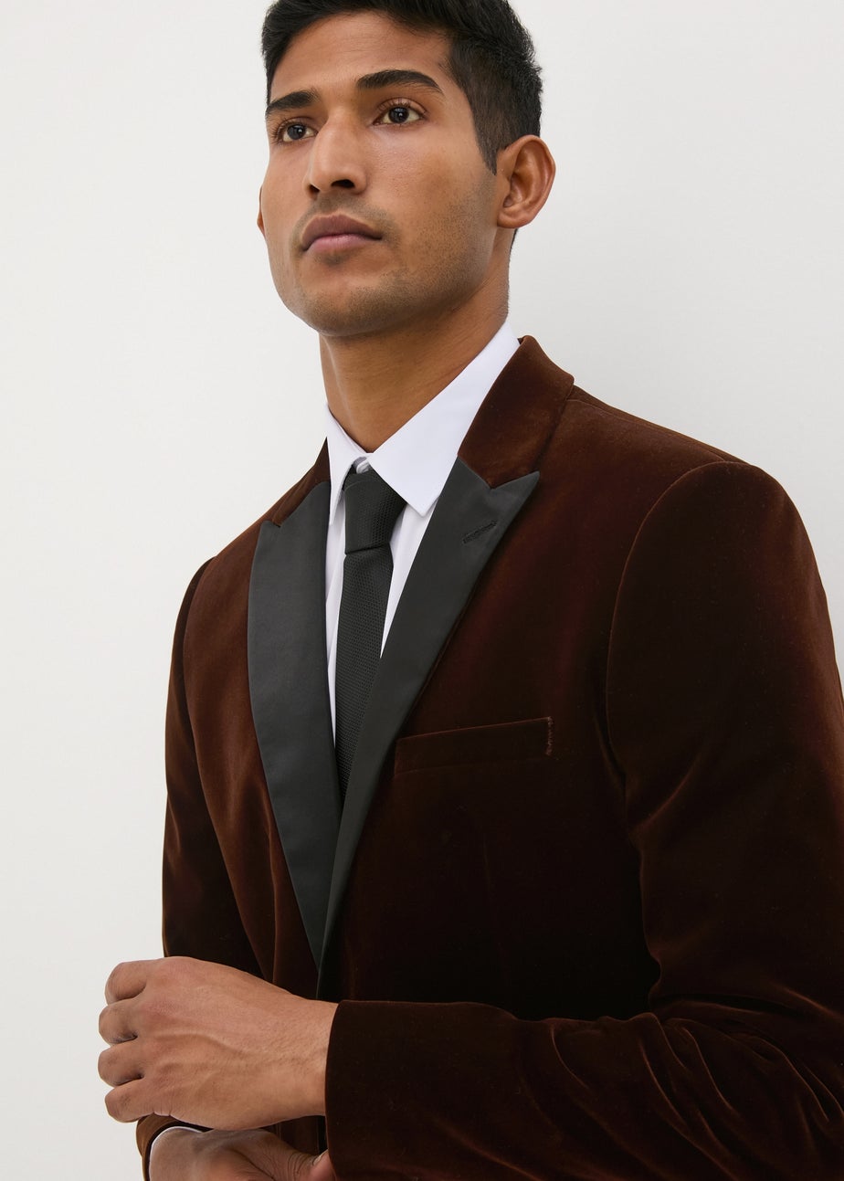 Taylor & Wright Rust Velvet Blazer