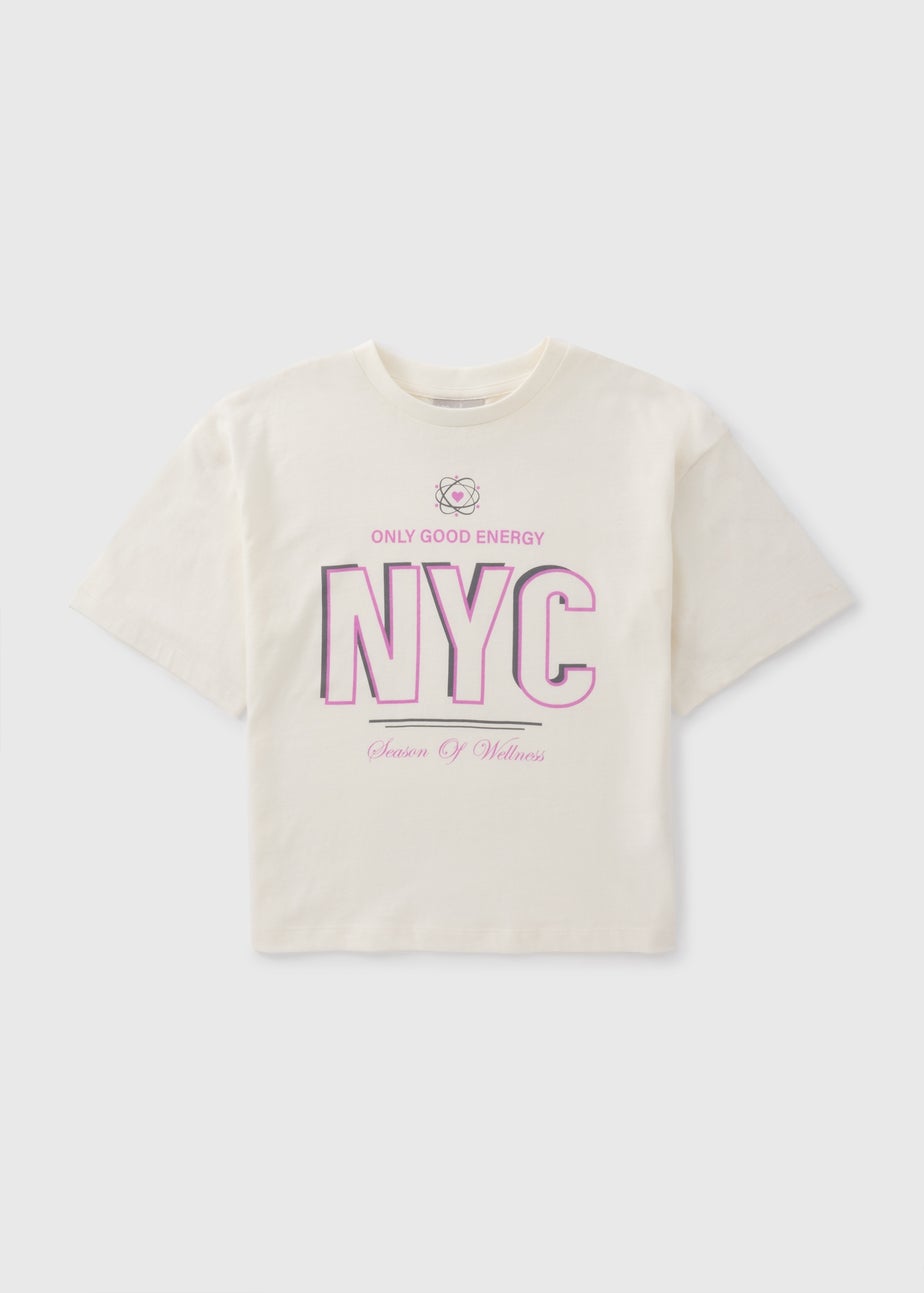 Girls Stone Oversized NYC T-Shirt (7-15yrs)
