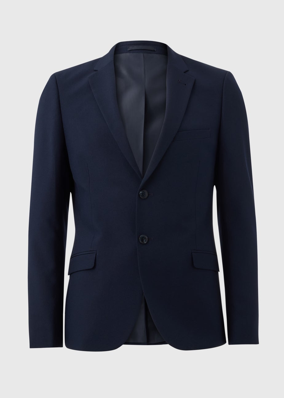 Taylor & Wright Navy Panama Skinny Suit Jacket