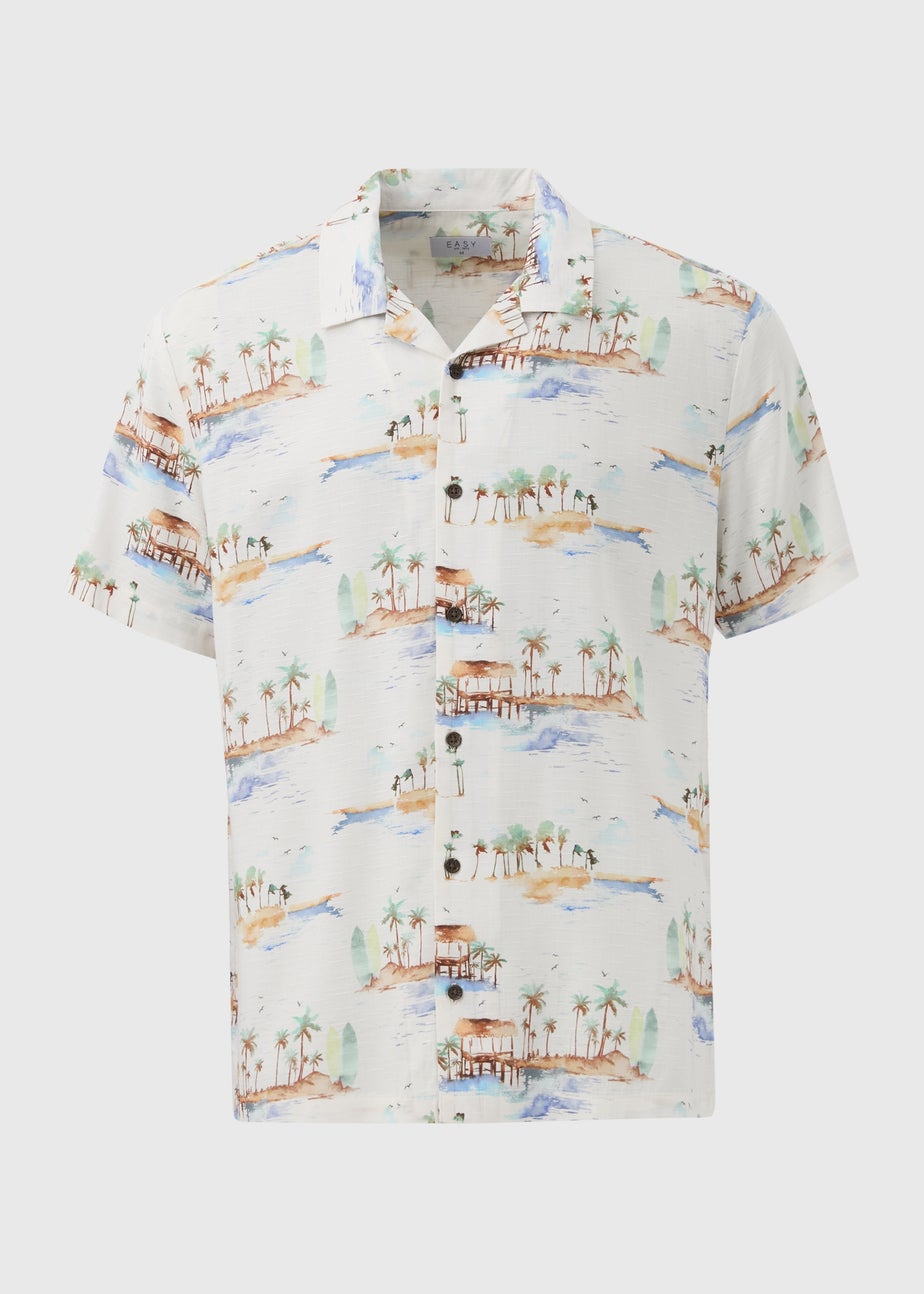 Ecru Island Print Shirt