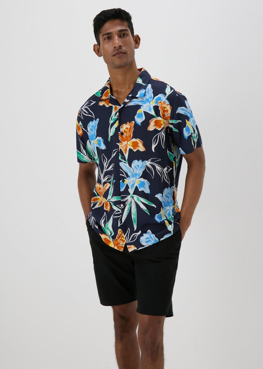 Dark Multicolour Floral Shirt