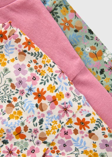 3 Pack Girls Multicolour Floral Tops (1-7yrs)
