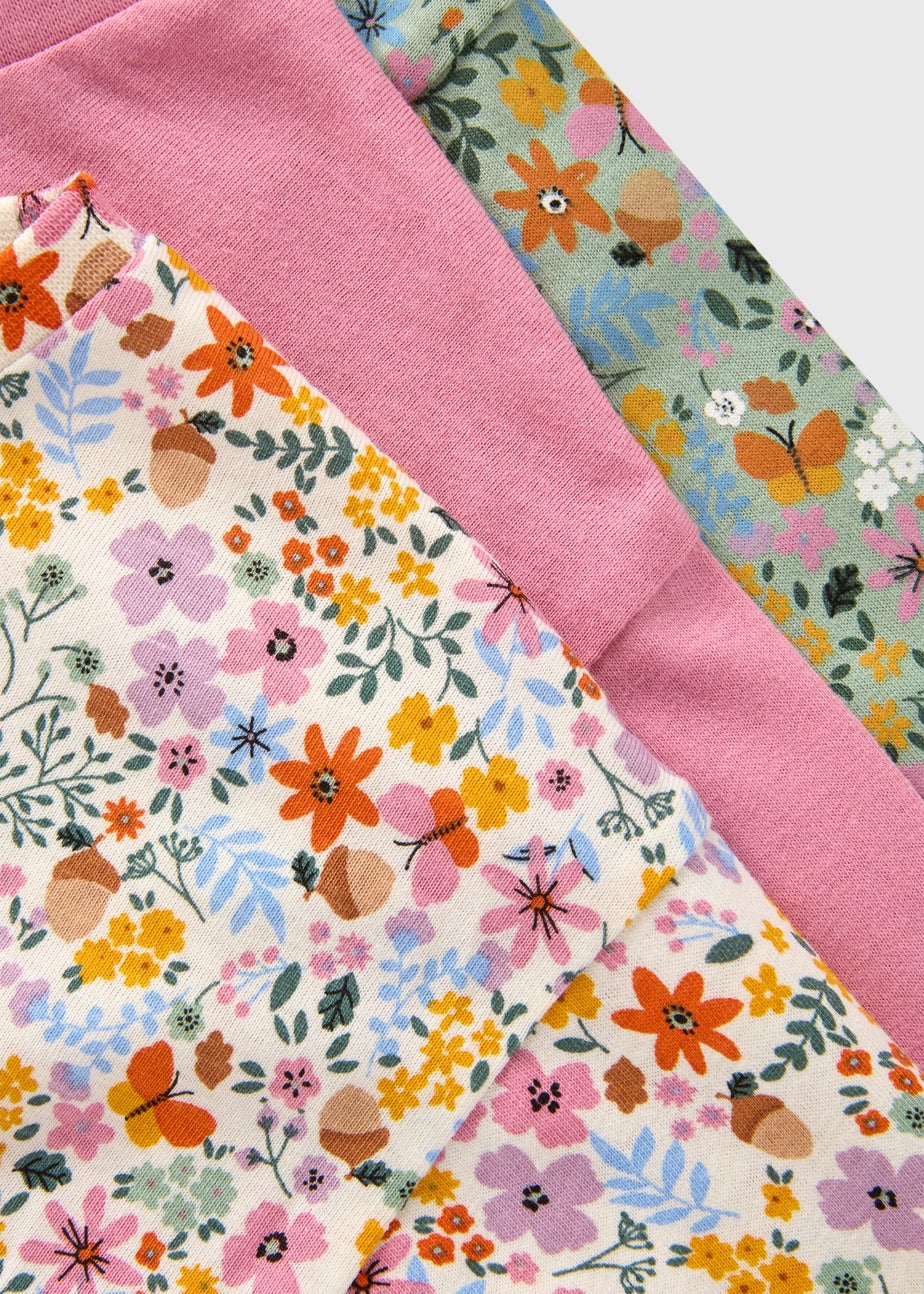 3 Pack Girls Multicolour Floral Tops (1-7yrs)