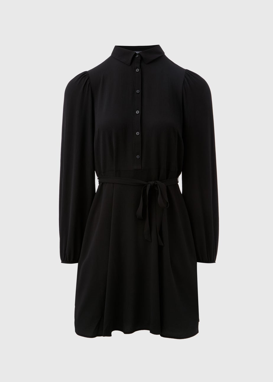 Black Mini Shirt Dress