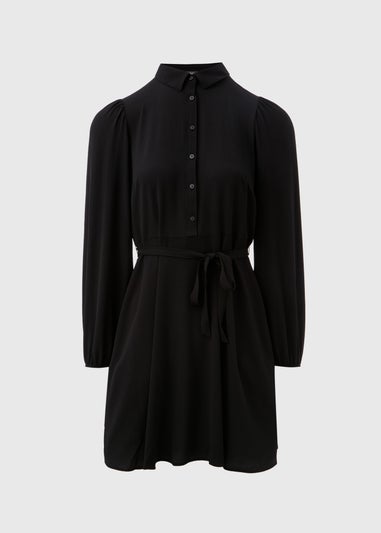 Black Mini Shirt Dress