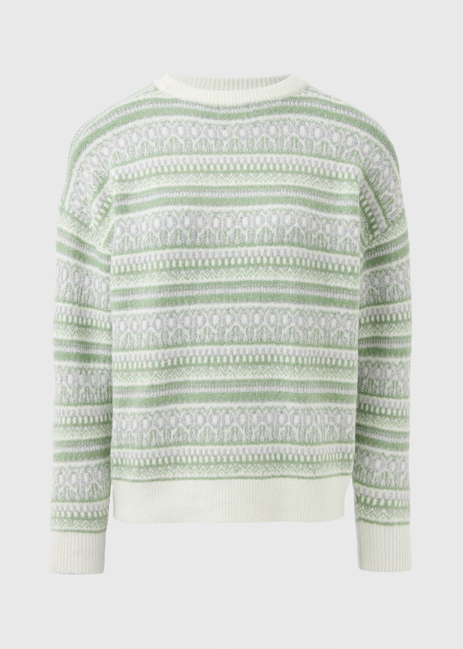 Wondrous Green Fairisle Jumper