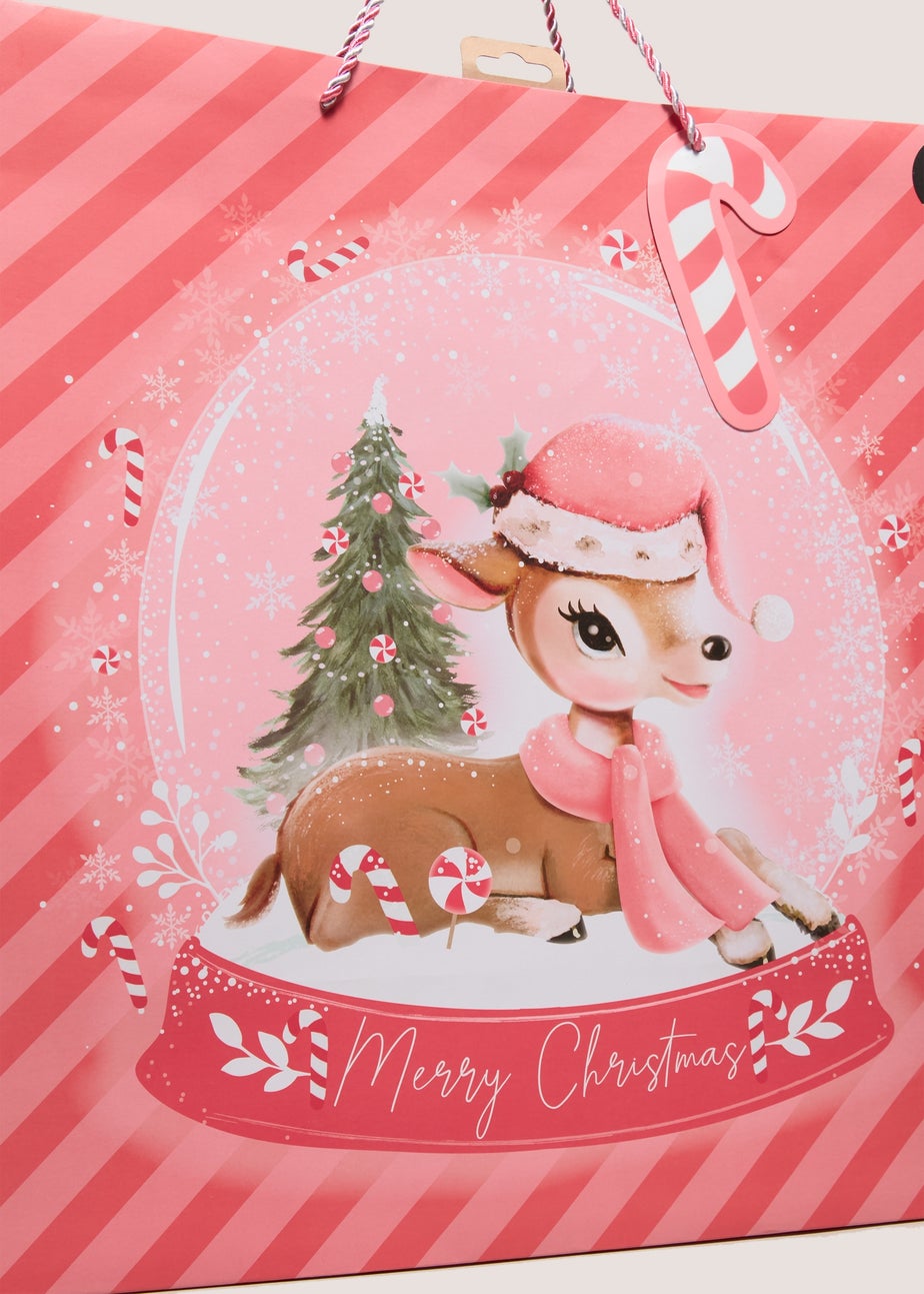 Joyful Pink Deer Gift Bag