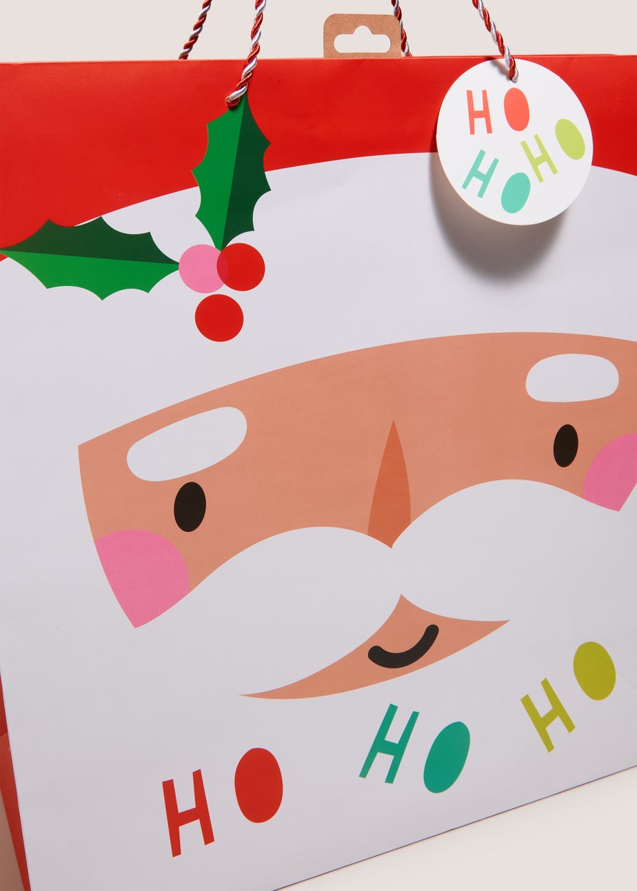 Joyful Square Santa Gift Bag
